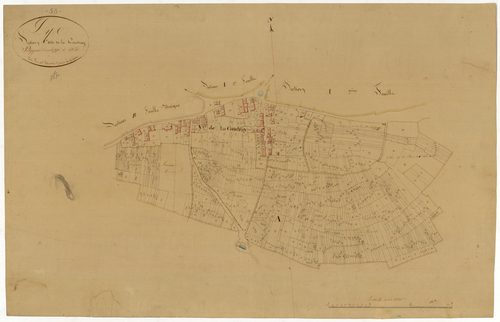 Lys, cadastre ancien : plan parcellaire de la section C dite de la Coudray, développement 2