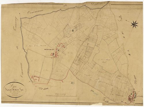Lys, cadastre ancien : plan parcellaire de la section A dite de Lys, feuille 1
