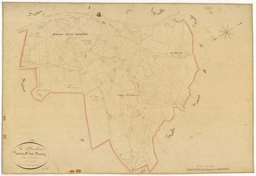 La Machine, cadastre ancien : plan parcellaire de la section B dite des Marizy, feuille 2