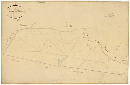 La Machine, cadastre ancien : plan parcellaire de la section B dite des Marizy, feuille 3