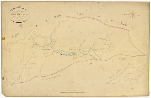 La Machine, cadastre ancien : plan parcellaire de la section A dite de La Machine, feuille 3