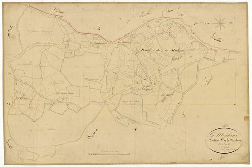 La Machine, cadastre ancien : plan parcellaire de la section A dite de La Machine, feuille 2