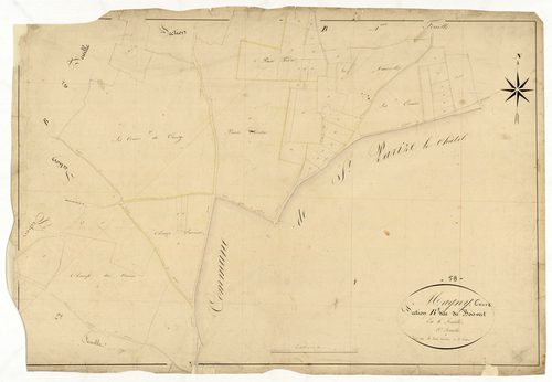 Magny-Cours, cadastre ancien : plan parcellaire de la section B dite du Bois Vert, feuille 5