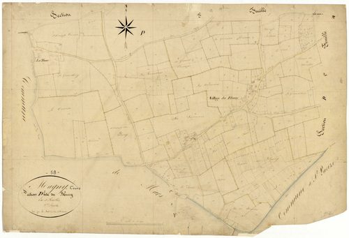 Magny-Cours, cadastre ancien : plan parcellaire de la section D dite du Blenay, feuille 2