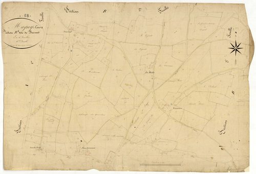 Magny-Cours, cadastre ancien : plan parcellaire de la section B dite du Bois Vert, feuille 6