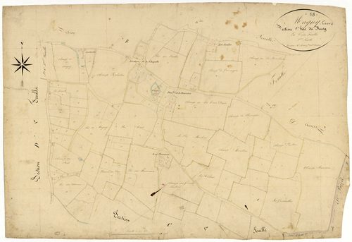 Magny-Cours, cadastre ancien : plan parcellaire de la section C dite du Bourg, feuille 2
