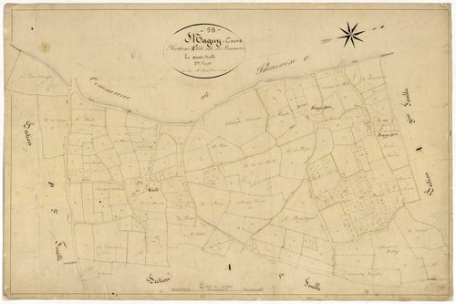 Magny-Cours, cadastre ancien : plan parcellaire de la section A dite des Pommais, feuille 2