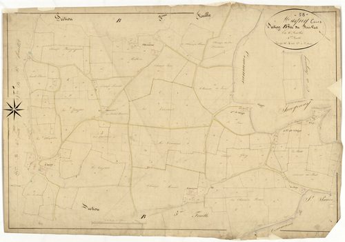 Magny-Cours, cadastre ancien : plan parcellaire de la section B dite du Bois Vert, feuille 4