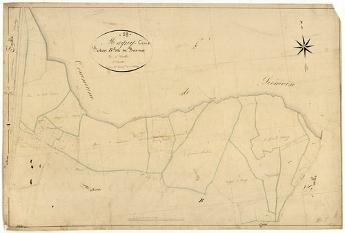 Magny-Cours, cadastre ancien : plan parcellaire de la section B dite du Bois Vert, feuille 1