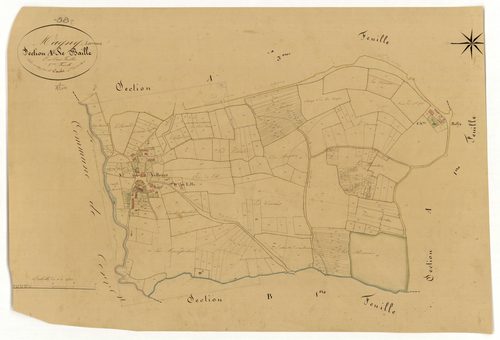 Magny-Lormes, cadastre ancien : plan parcellaire de la section A dite de Bailly, feuille 2