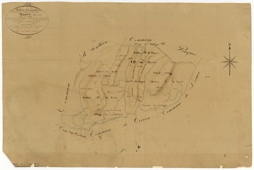 Magny-Lormes, cadastre ancien : tableau d'assemblage