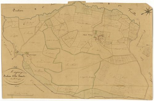 Magny-Lormes, cadastre ancien : plan parcellaire de la section C dite de Lhaut