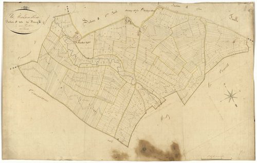 La Maison-Dieu, cadastre ancien : plan parcellaire de la section B dite du Bourg, feuille 2