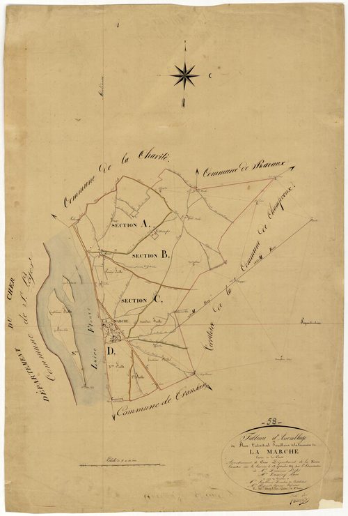 La Marche, cadastre ancien : tableau d'assemblage