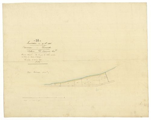 La Marche, cadastre ancien : plan parcellaire de la section D dite de la Marche, feuille 4, développement
