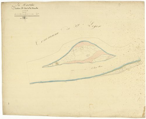 La Marche, cadastre ancien : plan parcellaire de la section D dite de la Marche, feuille 4, annexe 1