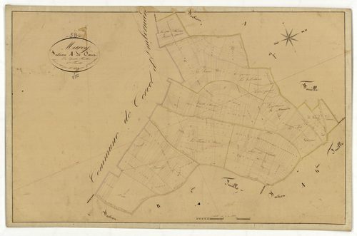 Marcy, cadastre ancien : plan parcellaire de la section A dite de Coeur, feuille 3