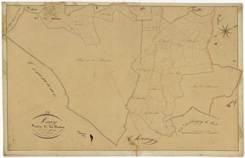 Marcy, cadastre ancien : plan parcellaire de la section C dite des Martins, feuille 2