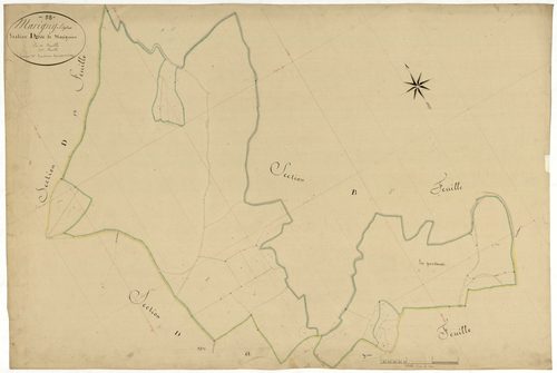 Marigny-l'Église, cadastre ancien : plan parcellaire de la section D dite de Mazignien, feuille 2