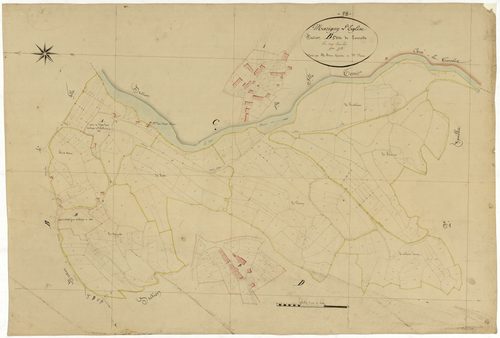 Marigny-l'Église, cadastre ancien : plan parcellaire de la section B dite de Courotte, feuille 5