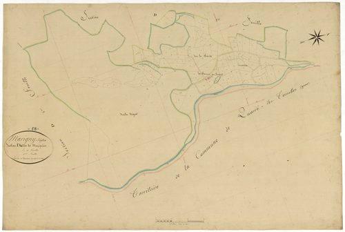 Marigny-l'Église, cadastre ancien : plan parcellaire de la section D dite de Mazignien, feuille 4