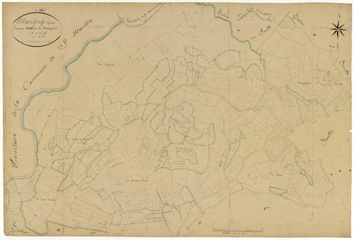Marigny-l'Église, cadastre ancien : plan parcellaire de la section D dite de Mazignien, feuille 10