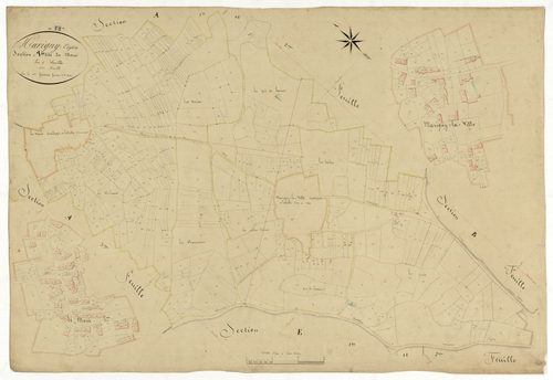 Marigny-l'Église, cadastre ancien : plan parcellaire de la section A dite du Mont, feuille 4