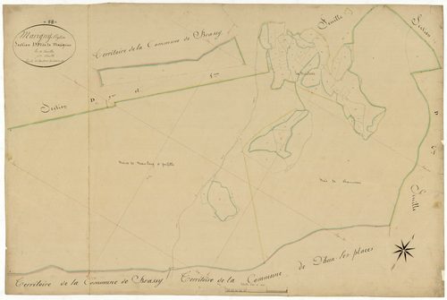 Marigny-l'Église, cadastre ancien : plan parcellaire de la section D dite de Mazignien, feuille 7