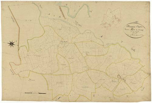 Marigny-l'Église, cadastre ancien : plan parcellaire de la section F dite de Cueuzon, feuille 2