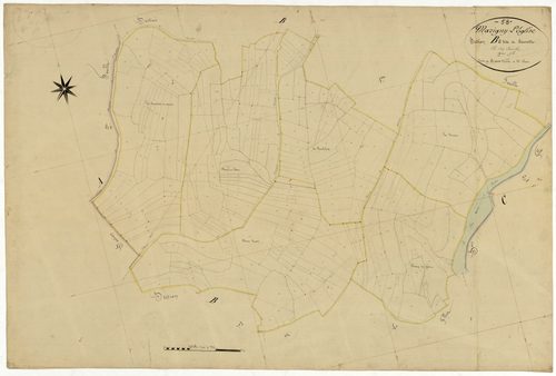Marigny-l'Église, cadastre ancien : plan parcellaire de la section B dite de Courotte, feuille 2