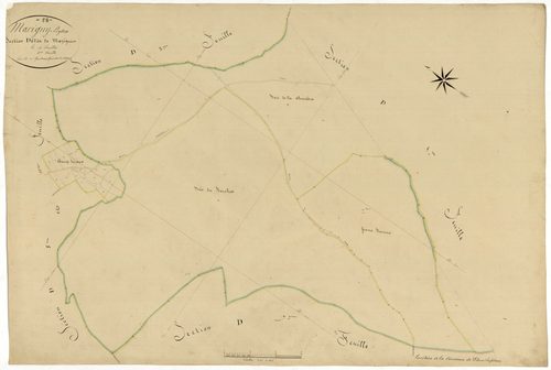 Marigny-l'Église, cadastre ancien : plan parcellaire de la section D dite de Mazignien, feuille 6