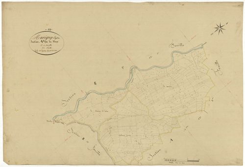Marigny-l'Église, cadastre ancien : plan parcellaire de la section A dite du Mont, feuille 3