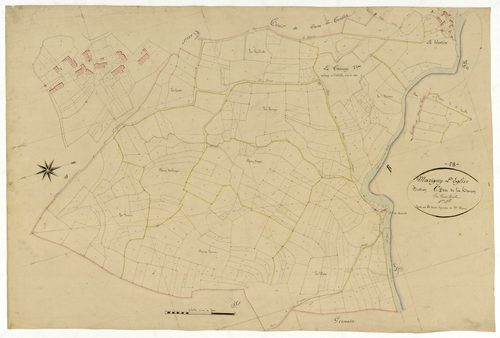 Marigny-l'Église, cadastre ancien : plan parcellaire de la section C dite de la Tronçoy, feuille 1