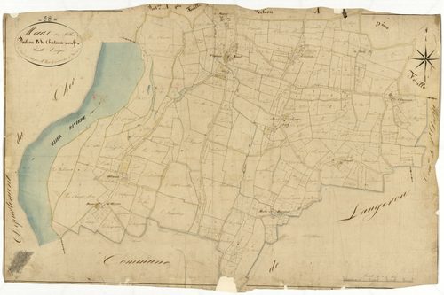 Mars-sur-Allier, cadastre ancien : plan parcellaire de la section B dite de Châteauneuf