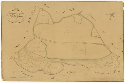 Marigny-sur-Yonne, cadastre ancien : plan parcellaire de la section A dite des Baons, feuille 2