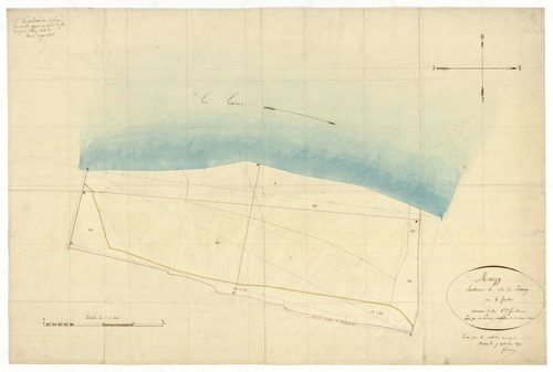 Marzy, cadastre ancien : plan parcellaire de la section C dite du Bourg, feuille 6, annexe