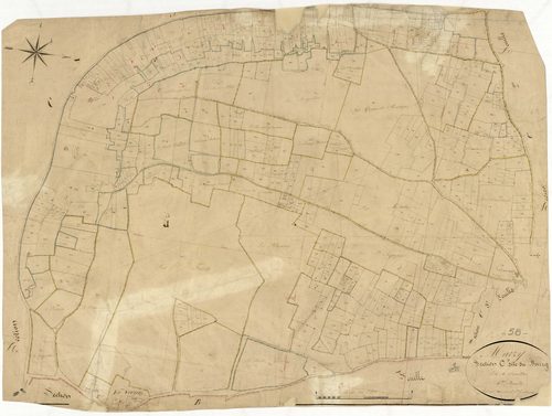 Marzy, cadastre ancien : plan parcellaire de la section C dite du Bourg, feuille 4