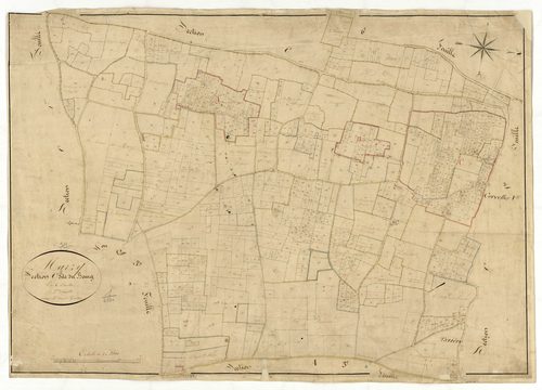Marzy, cadastre ancien : plan parcellaire de la section C dite du Bourg, feuille 2