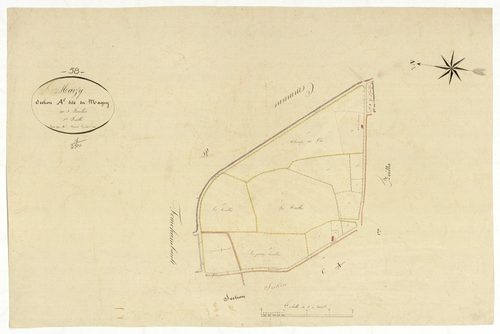 Marzy, cadastre ancien : plan parcellaire de la section A dite de Magny, feuille 1