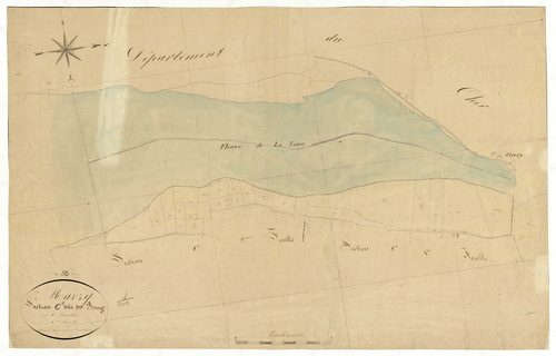 Marzy, cadastre ancien : plan parcellaire de la section C dite du Bourg, feuille 6