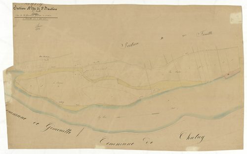 Marzy, cadastre ancien : plan parcellaire de la section B dite de Saint-Baudière, feuille 2, annexe