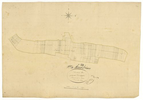 Ménestreau, cadastre ancien : plan parcellaire de la section C dite de Villiers, feuille 2, développement