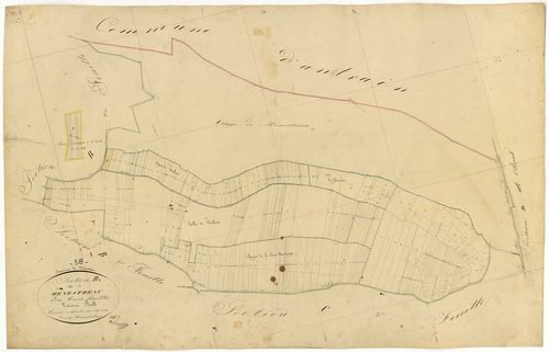 Ménestreau, cadastre ancien : plan parcellaire de la section B dite de Ménestreau, feuille 3