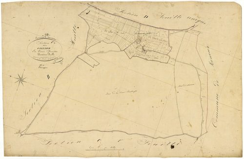 Ménestreau, cadastre ancien : plan parcellaire de la section C dite de Villiers, feuille 2