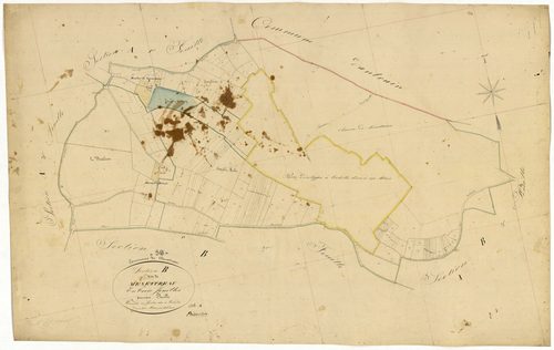 Ménestreau, cadastre ancien : plan parcellaire de la section B dite de Ménestreau, feuille 1