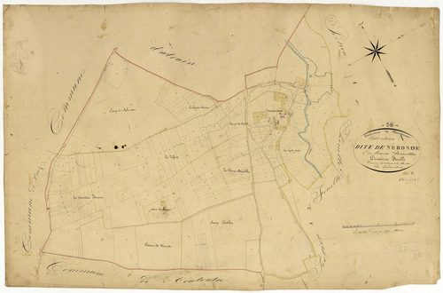 Ménestreau, cadastre ancien : plan parcellaire de la section A dite de Nérondes, feuille 2