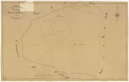 Menou, cadastre ancien : plan parcellaire de la section C dite de Menou, feuille 3