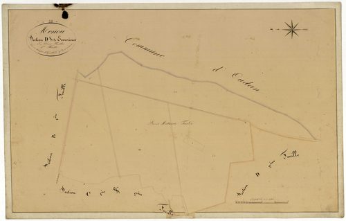 Menou, cadastre ancien : plan parcellaire de la section D dite des Ecourieux, feuille 1