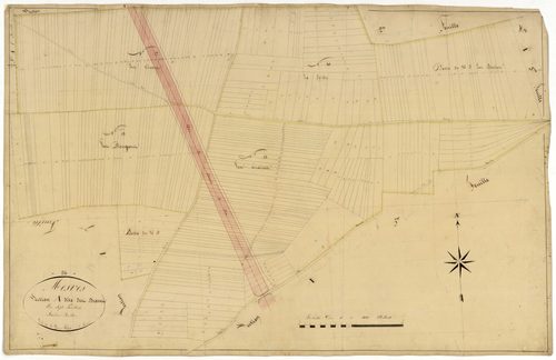 Mesves-sur-Loire, cadastre ancien : plan parcellaire de la section A dite des Brosses, feuille 6