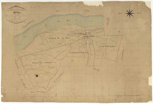 Mesves-sur-Loire, cadastre ancien : tableau d'assemblage